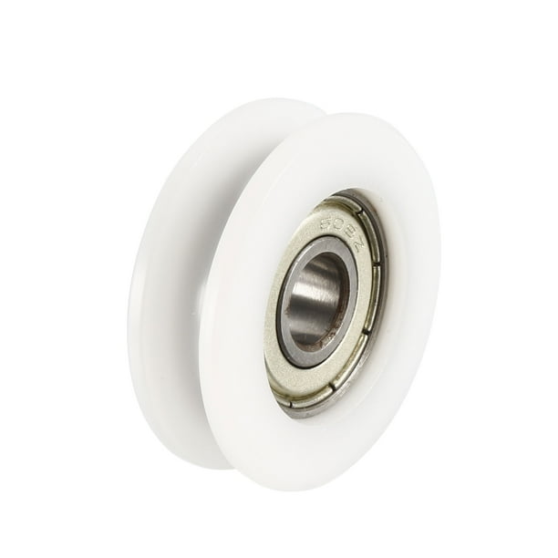 Guide Bearing Pulley Rail Ball Wheel White-2.5mm-4pcs-M8 Metal V Groove Guide Bearing Pulley Rail Ball Wheel White-2.5mm-4pcs-M8 Metal V Groove